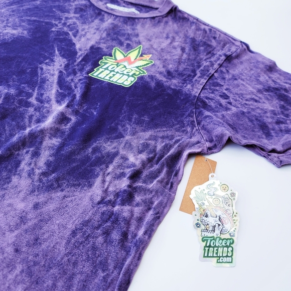 TokerTrends SmokeSesh Purple Tie-Dye Unisex T-Shirt & Bowlzer combo - Picture 3 of 8
